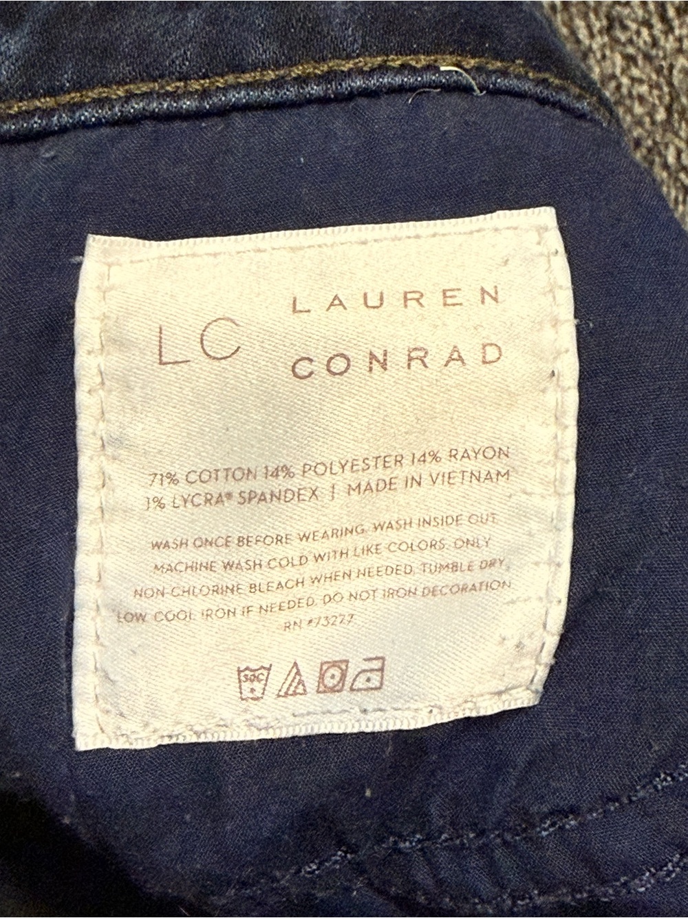 LC Lauren Conrad Women's Skinny Jeans - Dark and Medium Blue Washes - Picture 5 of 11